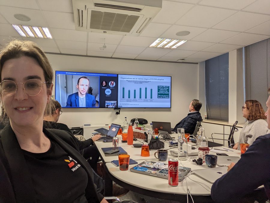 Amy Collins leading an analyst relations strategy session