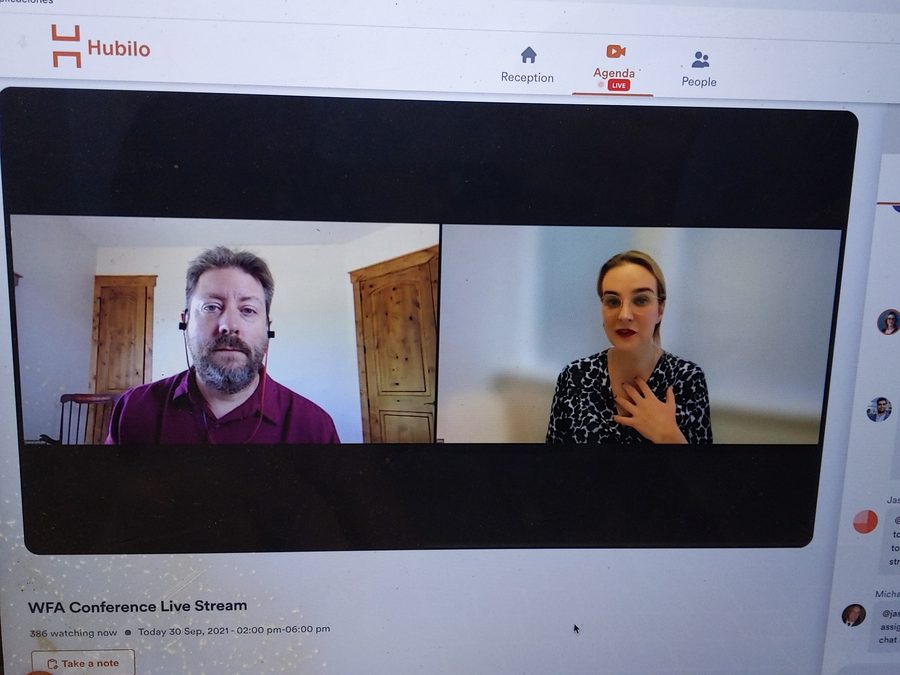 Amy Collins at a WFA industry conference