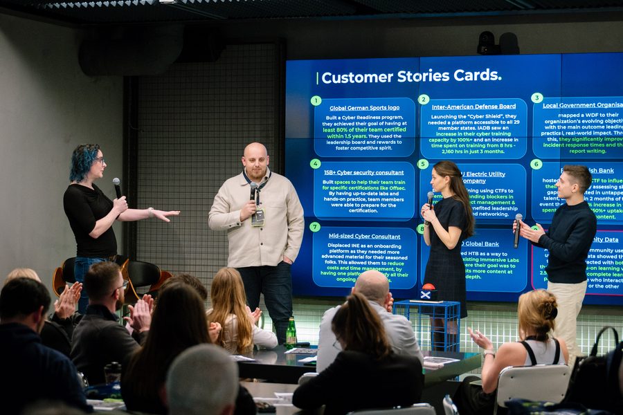 Amy Collins speaking at a technology conference